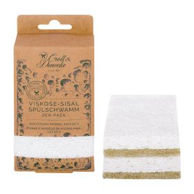 2er-Set Viskose-Sisal Spülschwamm