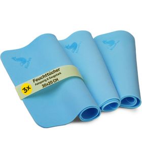 BluePet 3x Wiederverwendbare Reinigungstücher Feuchttücher für Hunde & Haushalt - Putzlappen Tuch