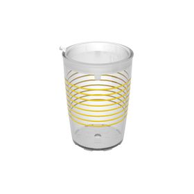 ORNAMIN Becher 830 Ringe gelb mit unauffälligem Trinkaufsatz