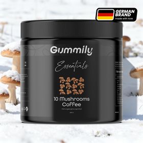 Gummily® 10 Pilzkaffee Vitalpilz Pulver (Maitake, Shiitake, Hericium, Reishi, Cordyceps, Chaga)