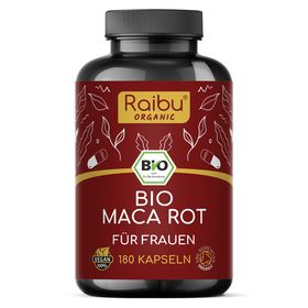 Bio Maca Rot Kapseln | 3.200 mg je Tagesdosis | RAIBU