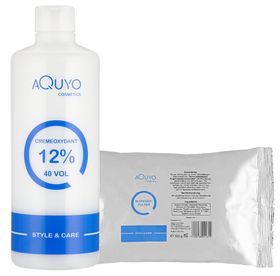 Style & Care Blondierpulver 500g + Creme Oxydant Entwickler 12% 500ml zum blondieren oder aufhellen