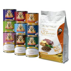 Sparpaket Getreidefreies Hundetrockenfutter und Hunde Nassfutter als Sparpack