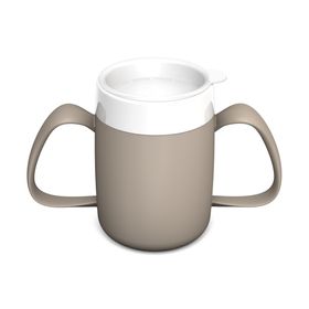 ORNAMIN 2-Henkel-Becher mit Trink-Trick mit therapeutischem Trinkaufsatz