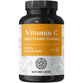 NATURE LOVE® Camu Camu Extrakt Kapseln - natürliches VitaminC - 120 Kapseln 640mg Camu Camu Extrakt