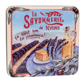 La Savonnerie de Nyons - Metallbox mit Seife - Lavendelfeld