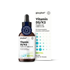 gloryfeel® Vitamin D3 K2 (K2VITAL® von Kappa) Tropfen