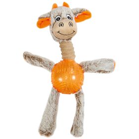 Plüsch-Kuh mit Ball mit Knisterelemente und Quietscher