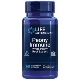 Life Extension Peony Immune, Pfingstrosenwurzel-Extrakt, 600mg,vegane Kapseln,  Vegetarisch