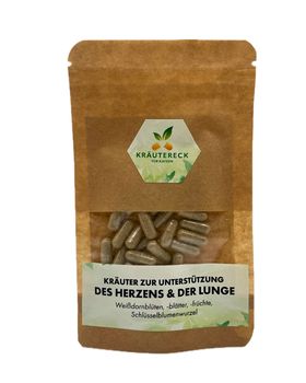 Kräutereck Kräuterkapseln Katze – Herz & Lunge | mit Weißdorn & Schlüsselblume
