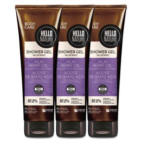 Hello Nature Duschgel Herren Damen mit Acai-Beeren für die Körperpflege