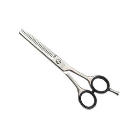 Excellent Solingen Haarschere – beidseitig verzahnt, ergonomischer Soft-Grip