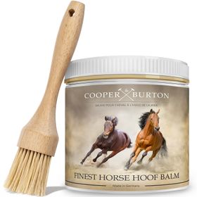 COOPER & BURTON Hufbalsam für Pferde mit Pinsel – natürliche Öle für gesunde, rissfreie Hufe
