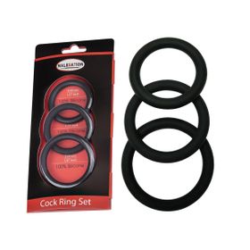 MALESATION Cock Ring Set (Ø 4,00 cm, 4,50 cm, 5,00 cm)