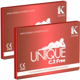 Kamyra *Unique C.2 Free* Doppelpack - Kondomkarten mit latexfreien Kondomen
