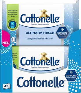 Cottonelle Ultimativ Frisch Toilettenpapier feucht, DEODYCYLX-Technologie