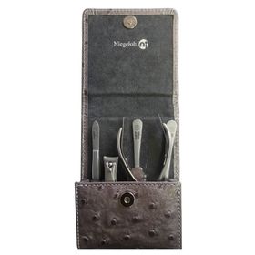 Niegeloh Solingen Etui Modell Manicure-Etui Strauß grau 6-tlg.  - Made in Solingen