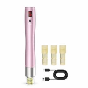 COOL-i Microneedling Pen mit Serum Auftrag ,kabellos, 5 Stufen & Patronen für Hautpflege A3
