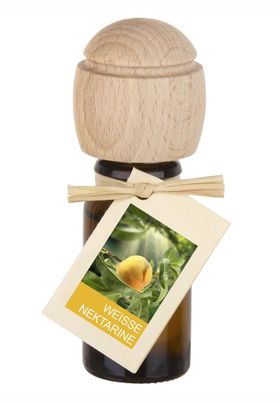 Traumduft Piccolino Weisse Nektarine Duftöl – Handgefertigt, ätherische Öle, Buchenholzverschluss