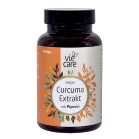 Viecare Curcuma, 90 Kapseln mit Piperin, vegan