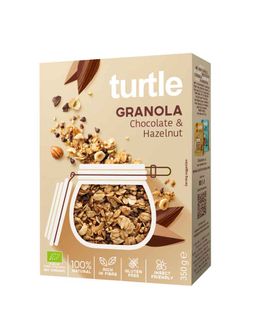 turtle Granola mit Haselnüssen & Schokolade