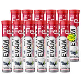 EVÄM Eisen + Vitamin C Brausetabletten - 12er Pack