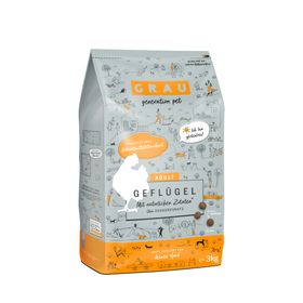 GRAU Hund Geflügel