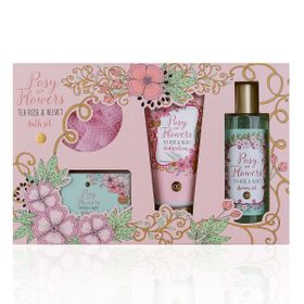 accentra Wellness Geschenkset "Posy of flowers" Badeset Frauen