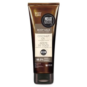 Hello Nature Body Milk Lotion für Körperpflege mit Kokosöl BIO