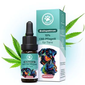 CBD Öl - 15% - Leberwurst - Hunde & Katzen-Qualität aus Deutschland - 10ml