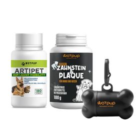 LA.GA Sparset Wellness Zähne & Gelenke – ArtiPet 180 + Anti-Zahnstein Pulver + Kotbeutelspender