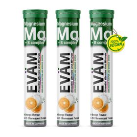 EVÄM Magnesium + B-Komplex Brausetabletten - 3er Pack