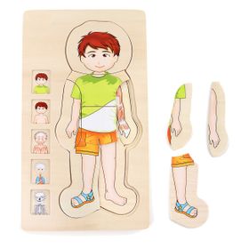Smallfoot Holzpuzzle Anatomie Junge 5842 Puzzle