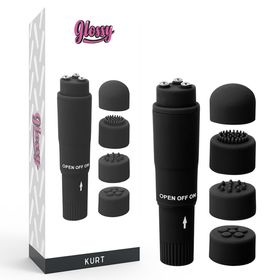 GLOSSY - Mini-Massagevibrator mit Aufsätzen
