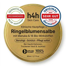 H4H Bio Ringelblumensalbe mit Manuka & Hanf CBD – Neurodermitis Creme für trockene, gereizte Haut