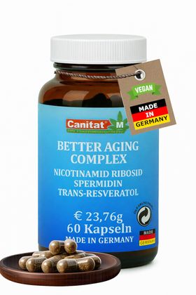 NAD+ | Better Aging Complex | Nicotinamid Ribosid + Trans-Resveratol + Spermidin | Canitat M