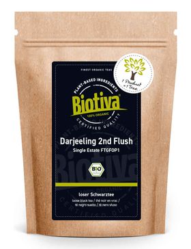 Biotiva Darjeeling Second Flush FTGFOP1 Schwarztee Bio