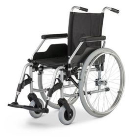 Meyra Rollstuhl BUDGET 9.050 Faltrollstuhl Sitzbreite 46cm inkl. Trommelbremse für die Begleitperson