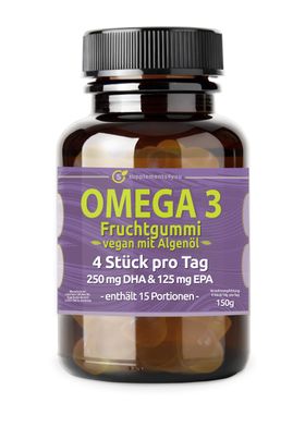 Omega 3 Fruchtgummi mit DHA und EPA, 60 Stück