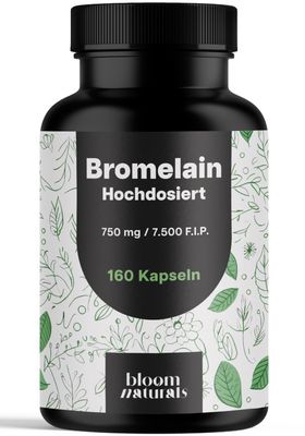 Bloom Naturals Bromelain Kapseln 7500 F.I.P.