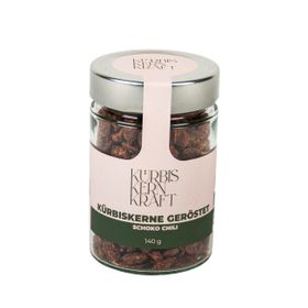 Kürbiskerne geröstet Schoko Chili – proteinreich – Snack