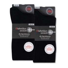 Diabetiker Socken ohne Gummi & ohne Naht aus 97% Baumwolle für Damen und Herren