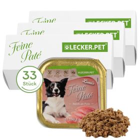33 x 150 g Lecker.Pet® Luna's Feine Paté Reich an Pute Hundefutter Nassfutter Vollnahrung