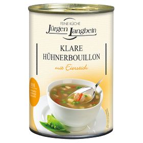 Jürgen Langbein Klare Hühnerbouillon mit Eierstich