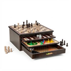 EUROtops 10in1 Holzspielesammlung – Spielklassiker für Senioren & Familie