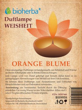 Duftlampe Orange Blume Weisheit PZN 18297466