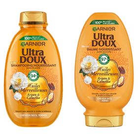Garnier - Set aus Ultra Sanftem Nährshampoo und Balsam - Wundervolle Argan- und Kamelienöle