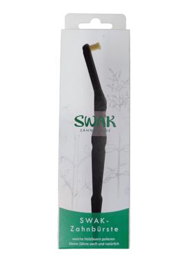 SWAK 3.4 - Miswak - SCHWARZ, Handzahnbürste, Naturzahnbürste, Biozahnbürste