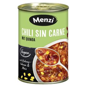 Menzi Chili sin Carne mit Quinoa