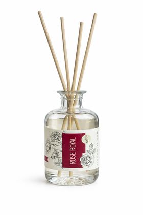 Traumduft Mikado Raumduftflakon Rose Royal mit Peddigrohr Stäben